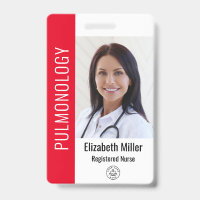 Red Hospital Medical Employee Photo ID
