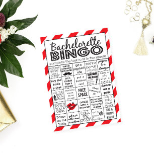 Red Hot Bachelorette Bingo, Party Game, Challenge Invitation