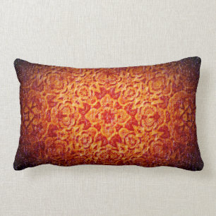 "Red Hot Blizzard" Mandala pillow