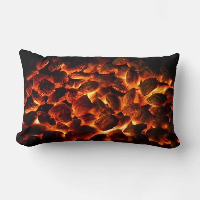 Red Hot Burning Coals Lumbar Cushion (Front)
