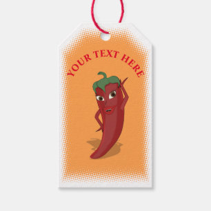 Red Hot Chilli Pepper Diva Drawing Gift Tags