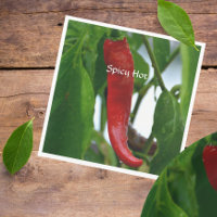 Red Hot Chilli Pepper Green Red White Photographic