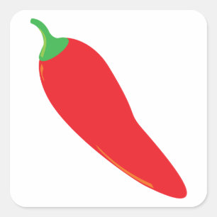 Red Hot Chilli Pepper Square Sticker