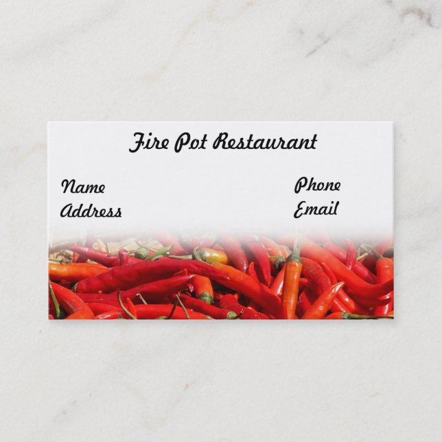 Red Hot Chilli Peppers Business Card (Front)