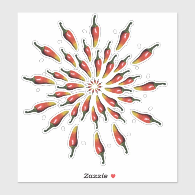 Red Hot Chilli Peppers Mandala Art (Sheet)