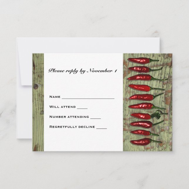 Red Hot Chilli Peppers Wood Look RSVP (Front)