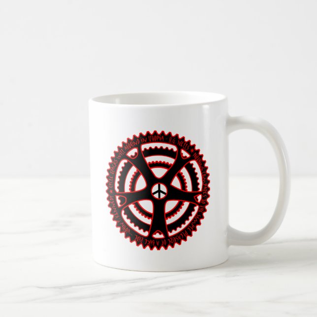 Red Hot Cycle Tracks in Utopia Coffee Mug (Right)