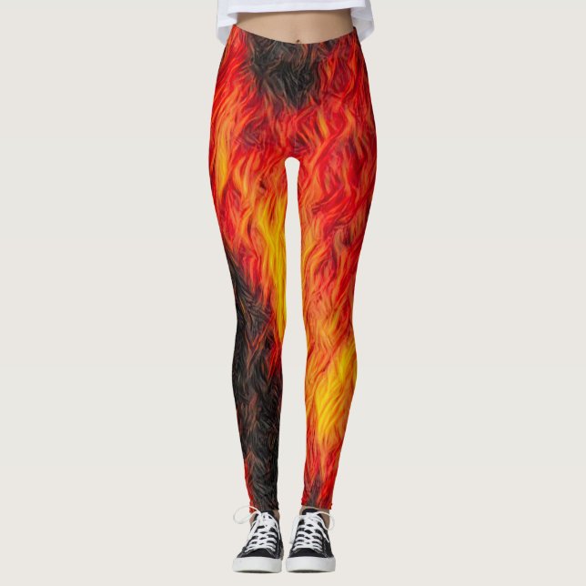 Red Hot Fire Leggings (Front)