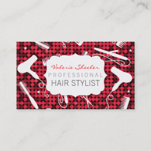 Red Hot Glam Hair Salon Business Cards