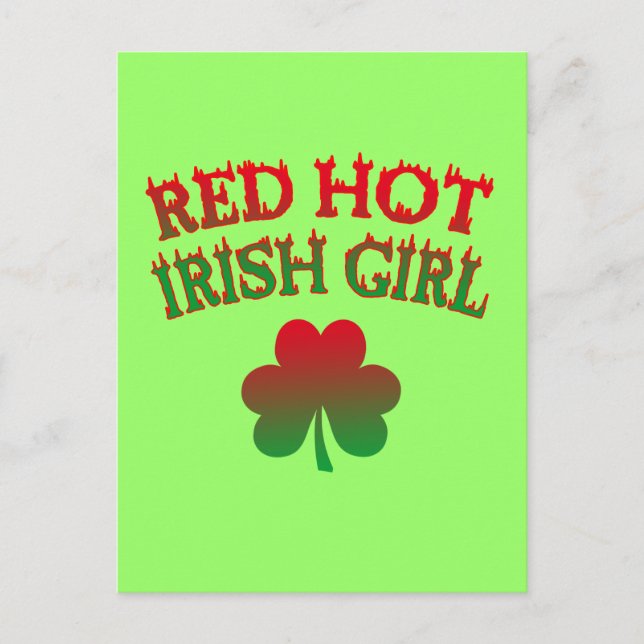 Red Hot Irish Girl Postcard (Front)
