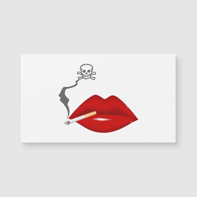 Red Hot Lips Cigarette Skull Smoke (Front)