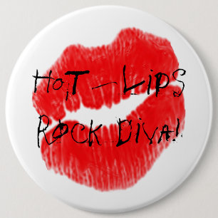 Red Hot Lips I 6 Cm Round Badge