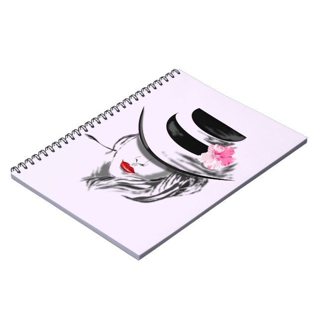 Red Hot Lips - Mysteryous Lady - Add your colour Notebook (Left Side)