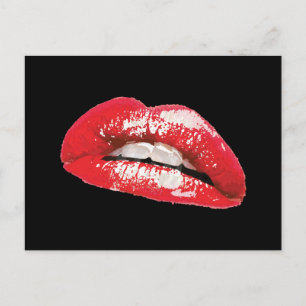 Red hot lips postcard