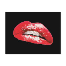 Red hot lips postcard