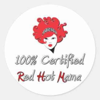 Red Hot Mama Classic Round Sticker