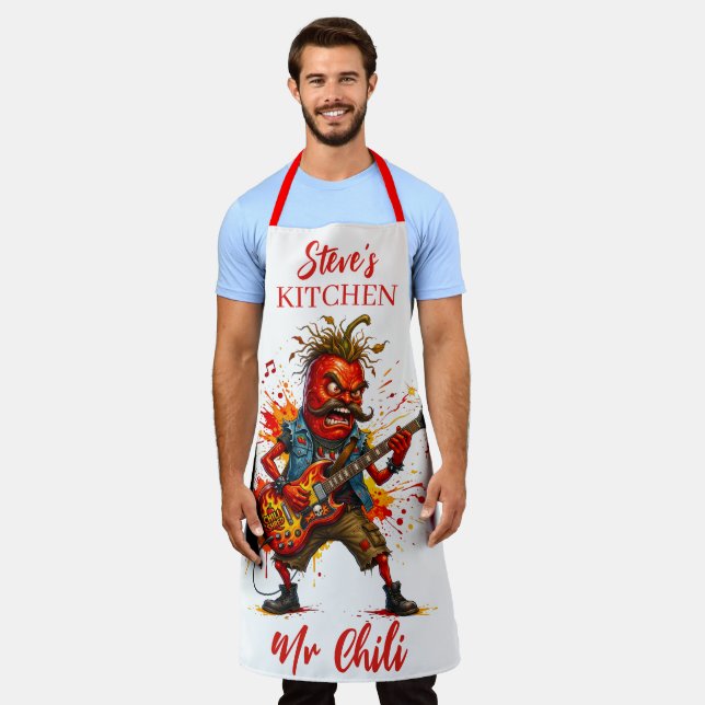 Red Hot Mr Chilli Rockstar Apron (Worn)