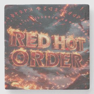 Red Hot Order Stone Coaster