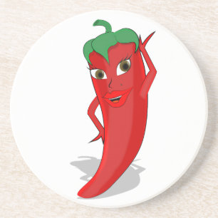 Red Hot Pepper Diva Coaster