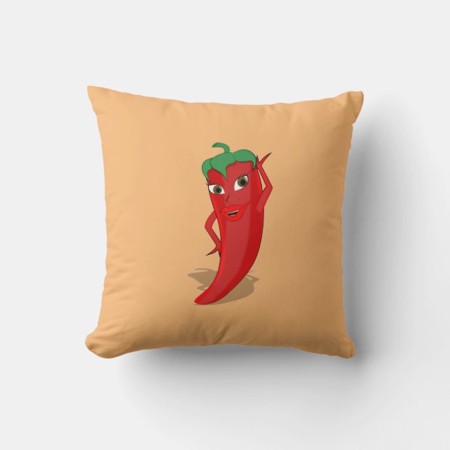 Red Hot Pepper Diva Cushion (Front)