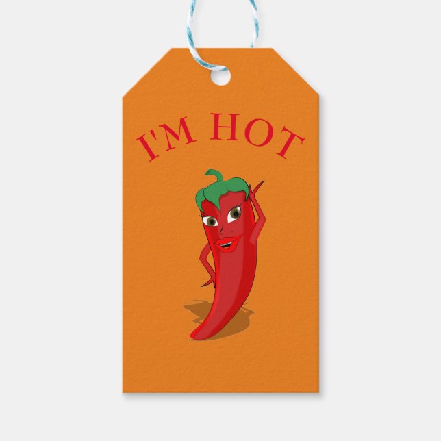 Red Hot Pepper Diva Gift Tags (Front)