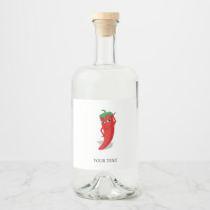 Red Hot Pepper Diva Liquor Bottle Label