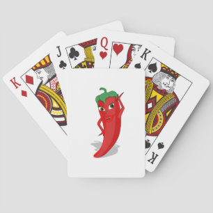 Red Hot Pepper Diva Playing Cards