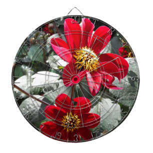 red hot pink daisy / daisies flowers dartboard