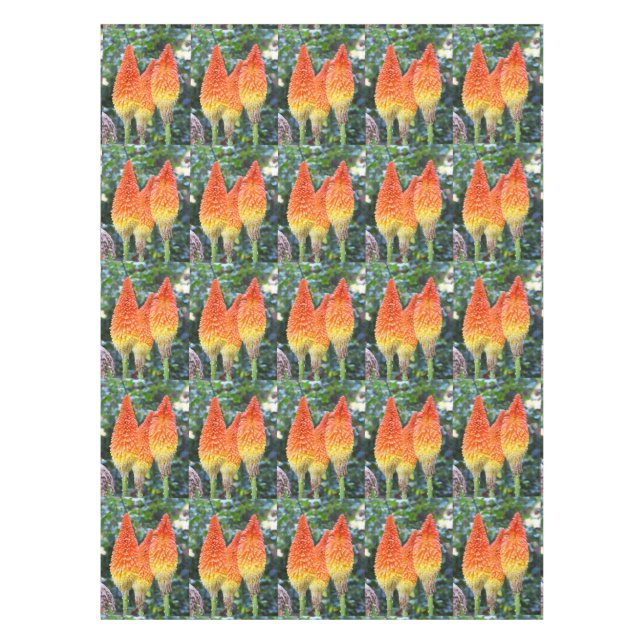 Red hot pokers tablecloth (Front)