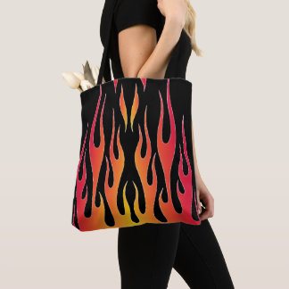 Red Hot Rod Flames Tote Bag