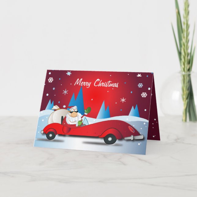 Red Hot Santa Holiday Card (Front)
