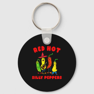 Red Hot Silly Peppers, Funny  Key Ring