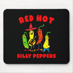 Red Hot Silly Peppers, Funny  Mouse Pad