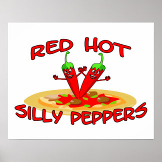 Red Hot Silly Peppers Poster