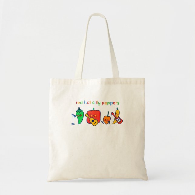 Red Hot Silly Peppers Tote Bag (Front)