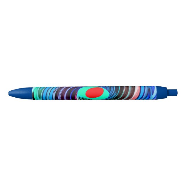 Red hot spot art blue ink pen (Front)