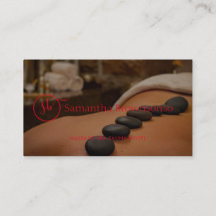 Red Hot Stone Spa Retreat Massage Business Card