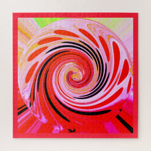 Red hot sunny day art jigsaw puzzle