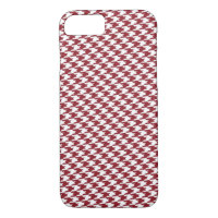 Red Houndstooth Pattern iPhone 7 Case