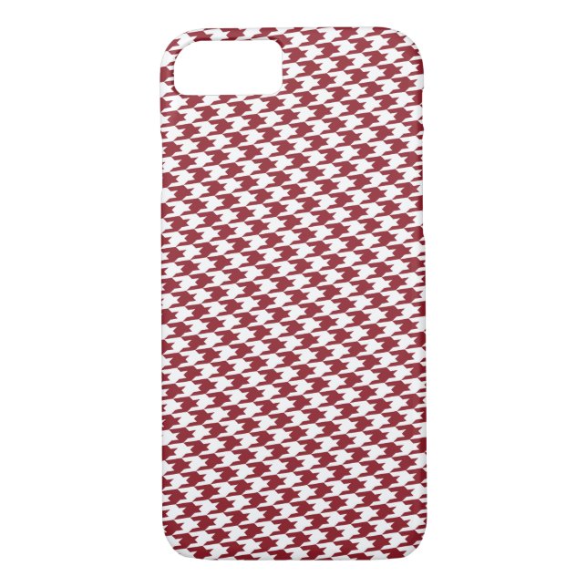 Red Houndstooth Pattern iPhone 7 Case (Back)