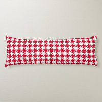 Red Houndstooth Repeating Pattern