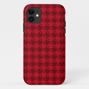 Red Houndstooth Repeating Pattern Case-Mate iPhone Case