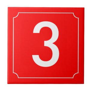 Red House Number Tile