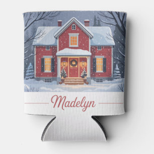 Red House Snow Can Sleeve Cooler