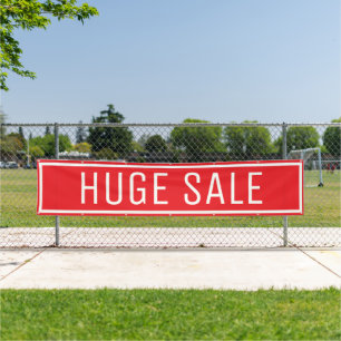 Red Huge Sale Sign Banner
