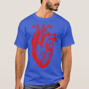 Red Human Heart Anatomical Med Student Valentines T-Shirt