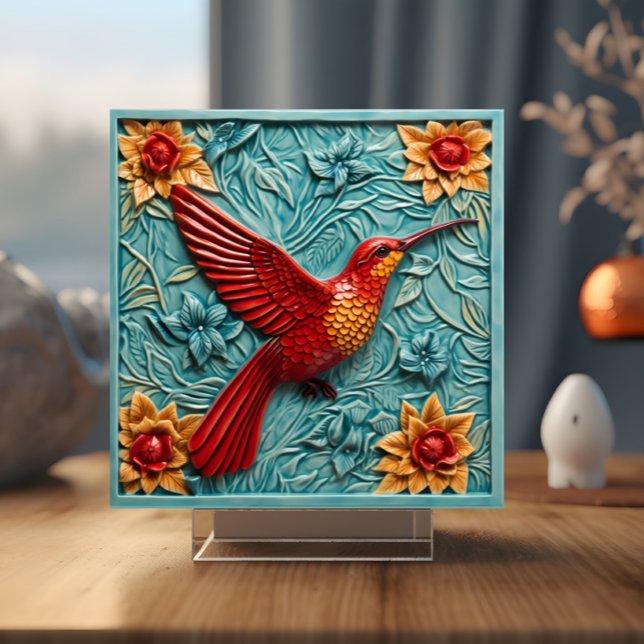 Red Hummingbird Faux 3D Tile (Creator Uploaded)