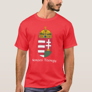 RED Hungary Coat of Arms Nemzeti Tizenegy T-Shirt