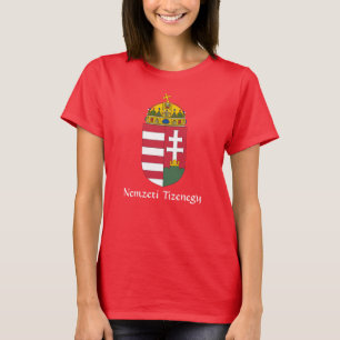 RED Hungary Coat of Arms Nemzeti Tizenegy T-Shirt