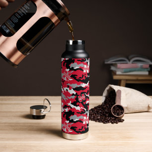 Red Huskers Camo Thor Copper Infused   Water Bottle